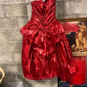 Vintage Zum Zum candy apple red metallic gown